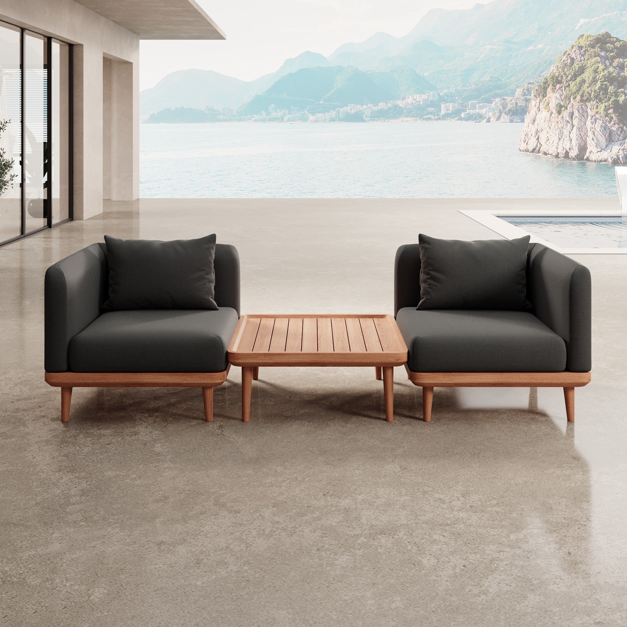 Nouri – 2 moduly na sedenie a stôl | Kolekcia Aevora™
