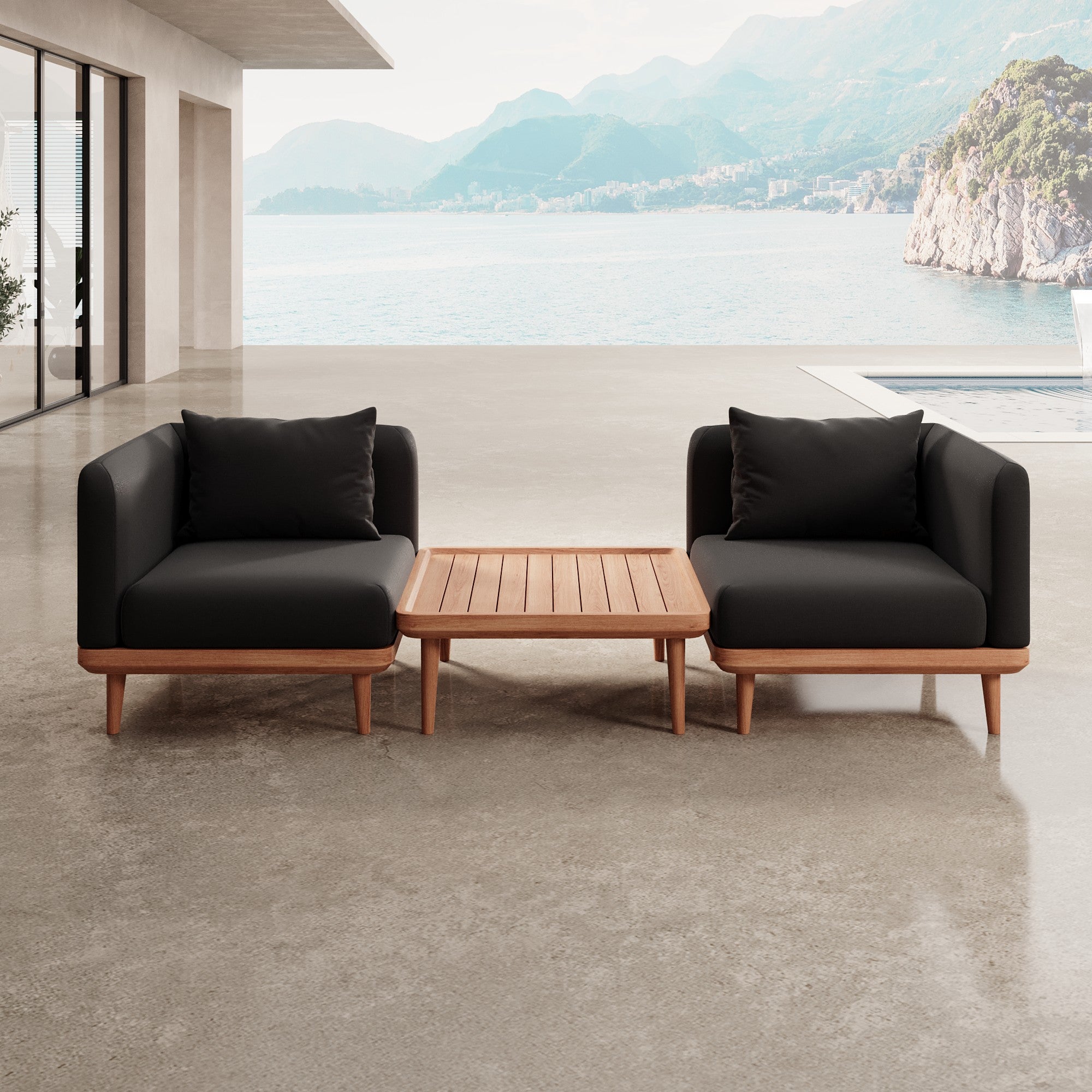 Nouri – 2 moduly na sedenie a stôl | Kolekcia Aevora™