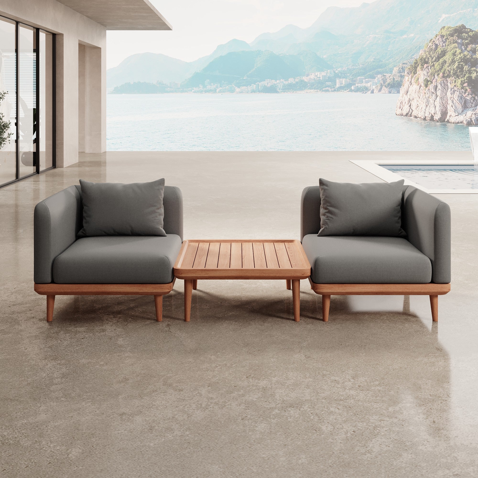 Nouri – 2 moduly na sedenie a stôl | Kolekcia Aevora™
