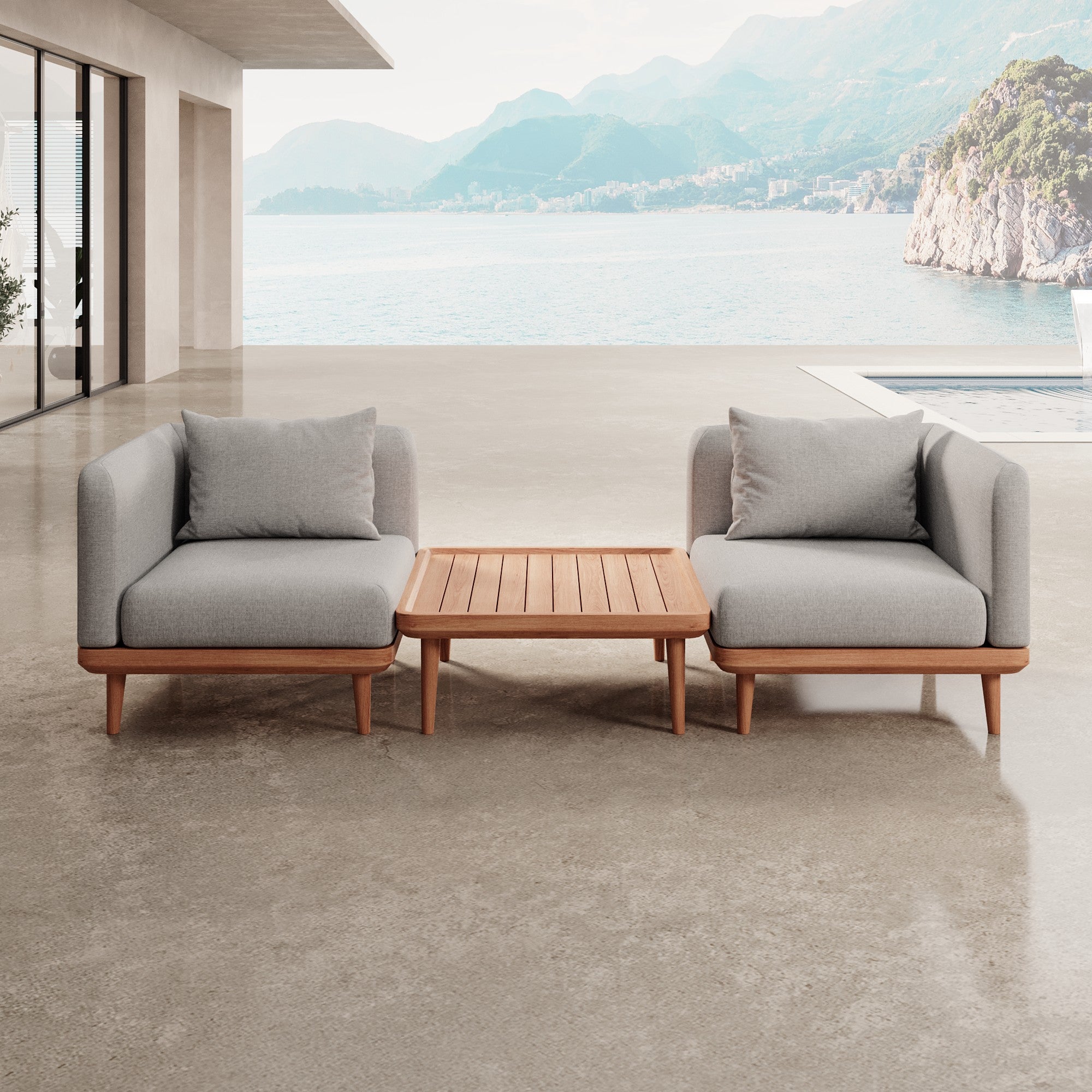Nouri – 2 moduly na sedenie a stôl | Kolekcia Aevora™