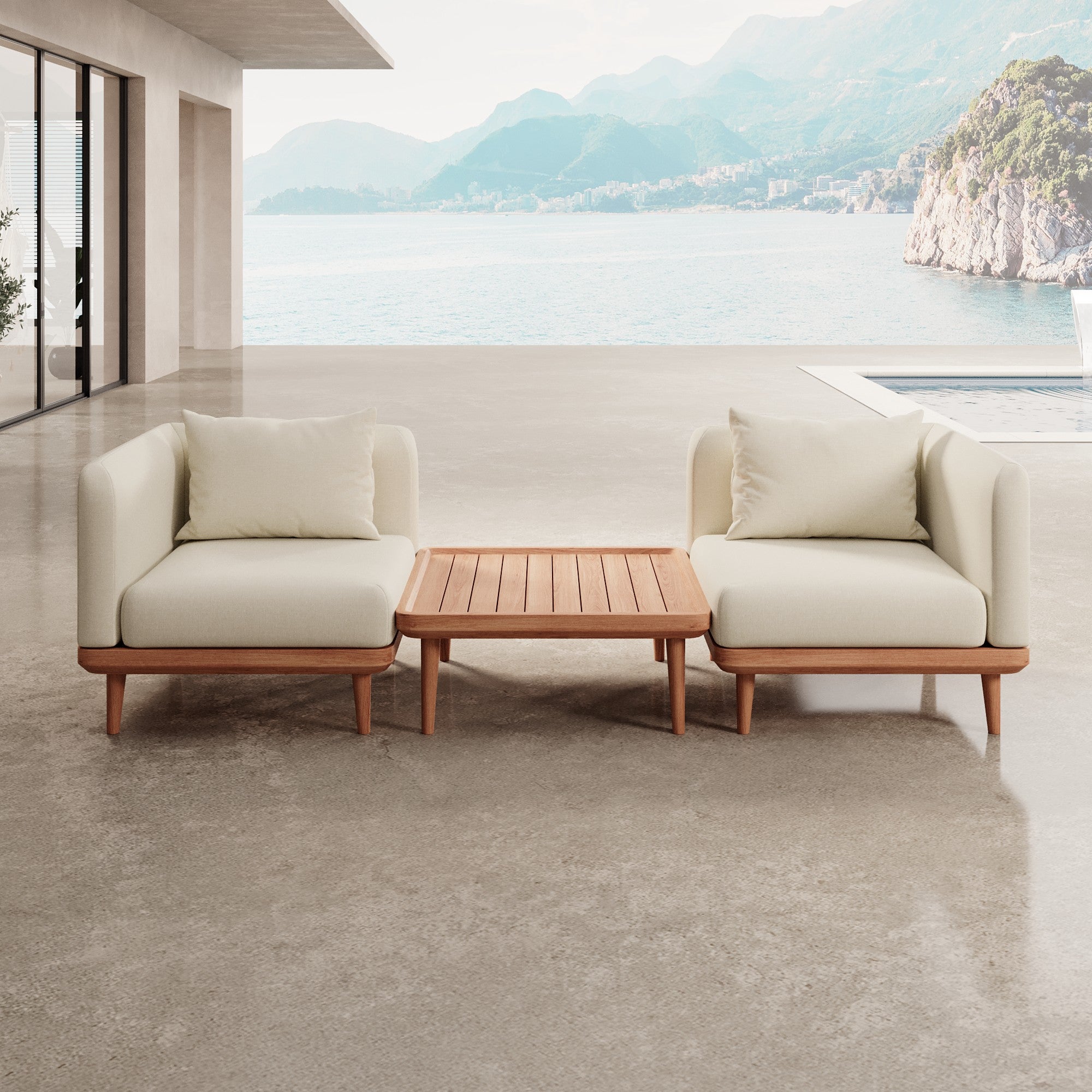 Nouri – 2 moduly na sedenie a stôl | Kolekcia Aevora™