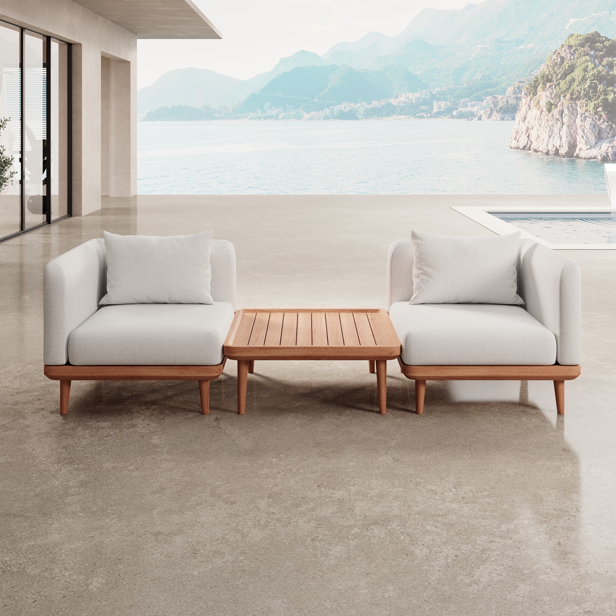 Nouri – 2 moduly na sedenie a stôl | Kolekcia Aevora™