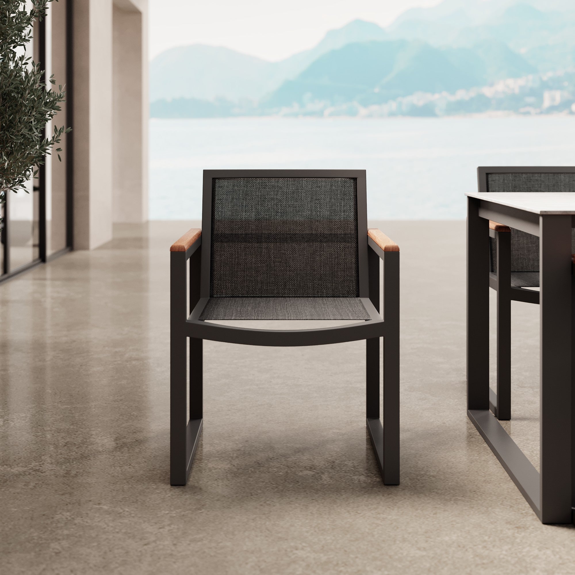 Vayla Dining – Esstisch-Set mit 8 Sesseln & Tisch in Betonoptik | Aevora™ Kollektion