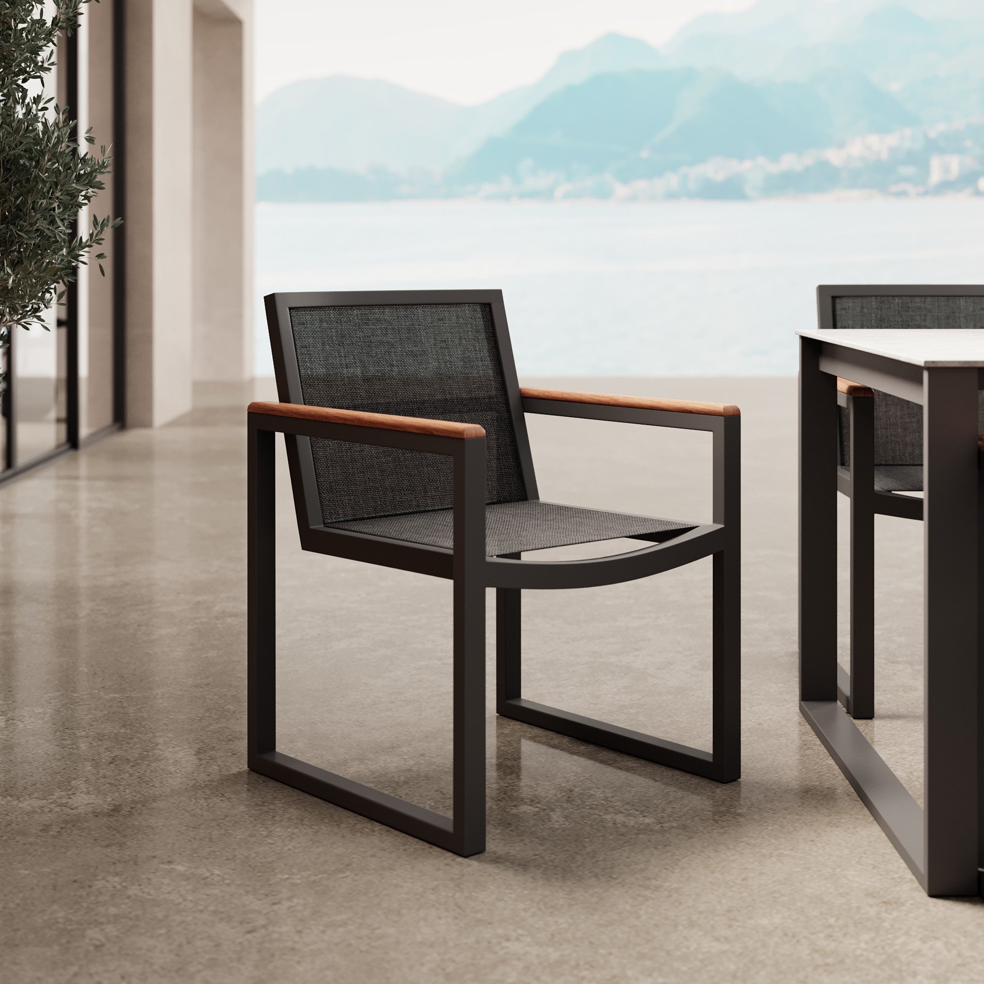 Vayla Dining – Esstisch-Set mit 8 Sesseln & Tisch in Betonoptik | Aevora™ Kollektion