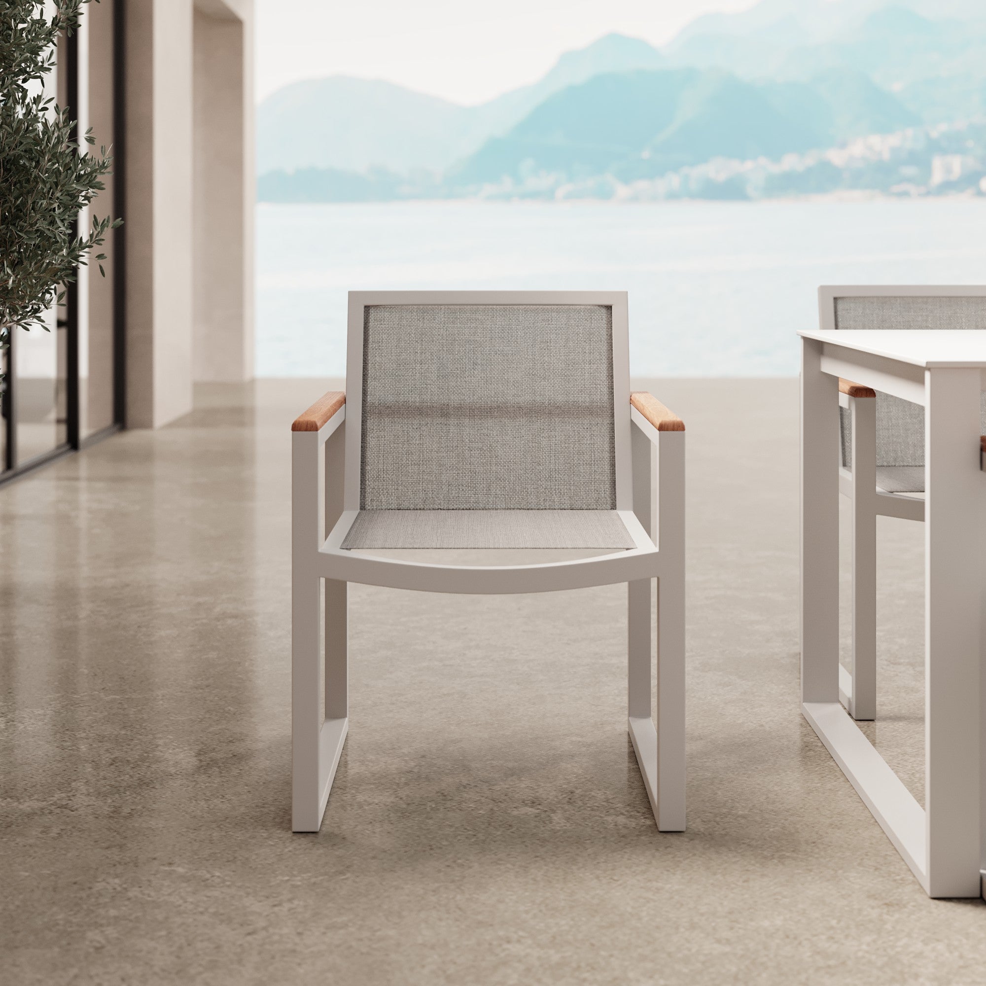 Vayla Dining – Esstisch-Set mit 8 Sesseln & Tisch in Betonoptik | Aevora™ Kollektion