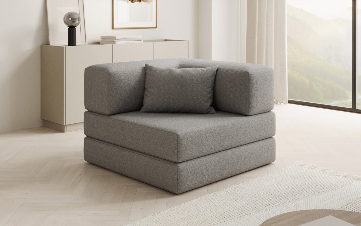 Dizajnové kreslo Lazy v bouclé