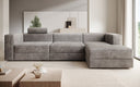 Designer Ecksofa Stockholm in Cord mit Stauraum