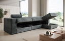 Designer Ecksofa Stockholm in Cord mit Stauraum