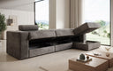 Designer Ecksofa Stockholm in Cord mit Stauraum