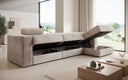 Designer Ecksofa Stockholm in Cord mit Stauraum