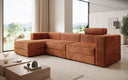 Designer Ecksofa Stockholm in Cord mit Stauraum