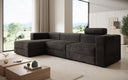 Designer Ecksofa Stockholm in Cord mit Stauraum