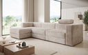 Designer Ecksofa Stockholm in Cord mit Stauraum