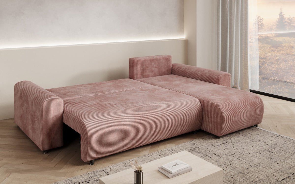 Designer Sofa Hanna mit Schlaffunktion und Stauraum