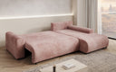 Designer Ecksofa Hanna mit Schlaffunktion und Stauraum