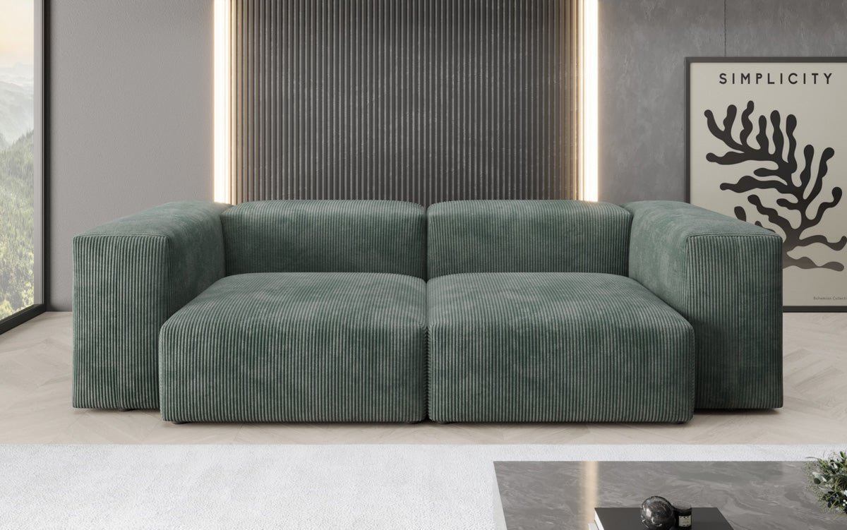 Designer 2 Sitzer Sofa Snug in Cord