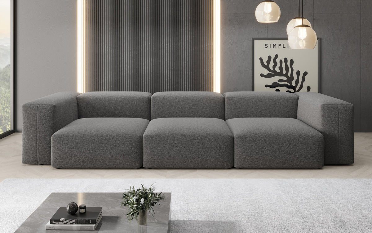 Dizajnérska 3-miestna pohovka Snug v bouclé