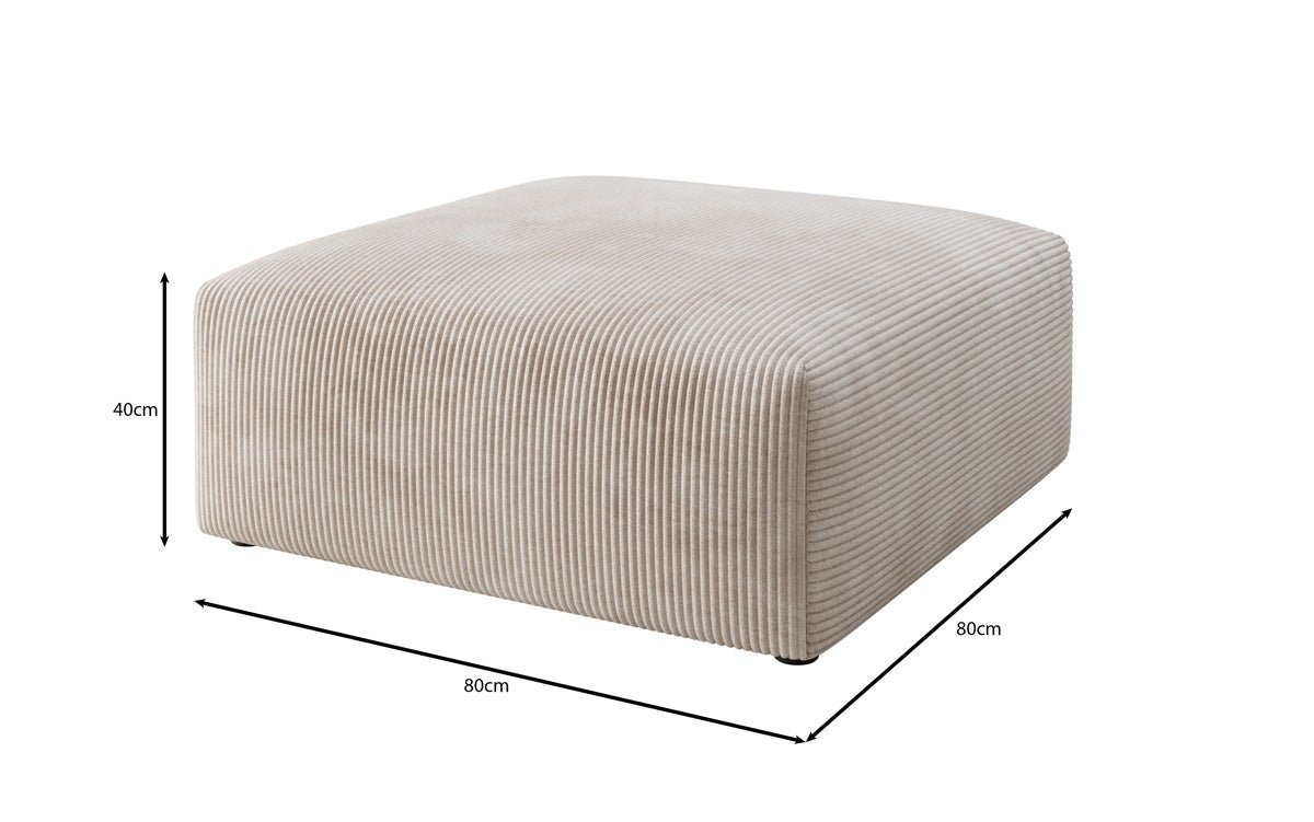 Beistellhocker 80 cm Snug z kordu