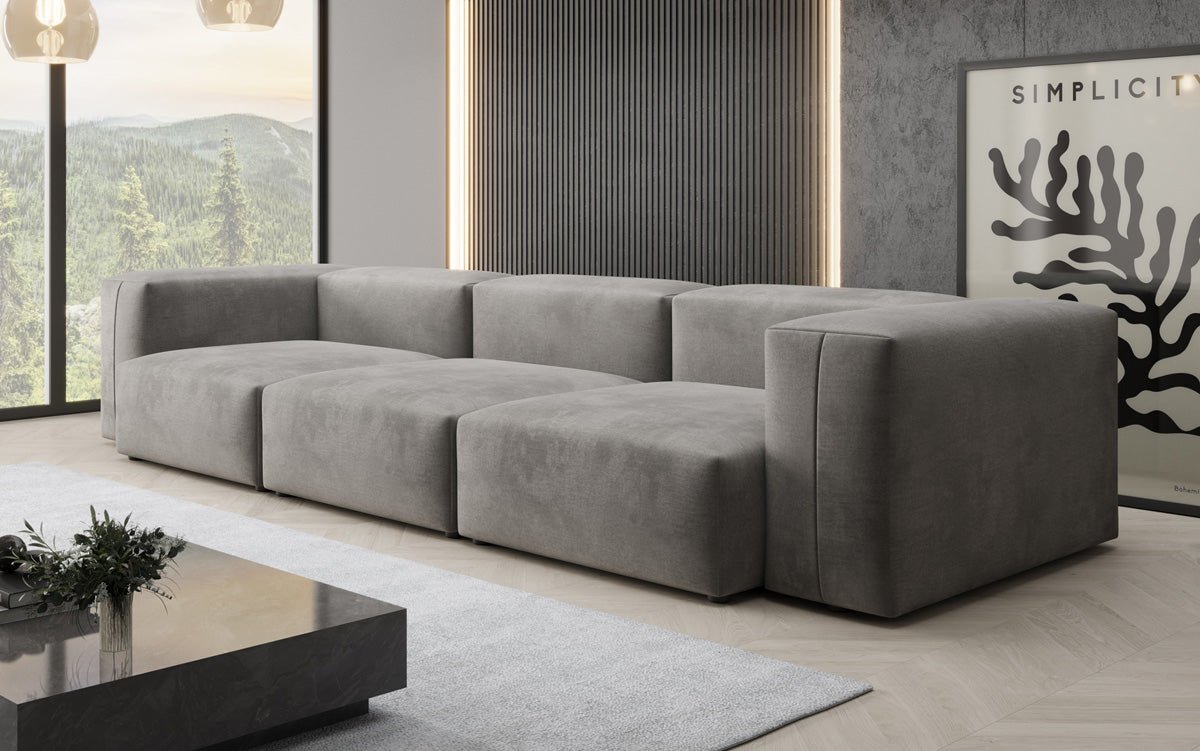 Designer 3 Sitzer Sofa Snug in Samt