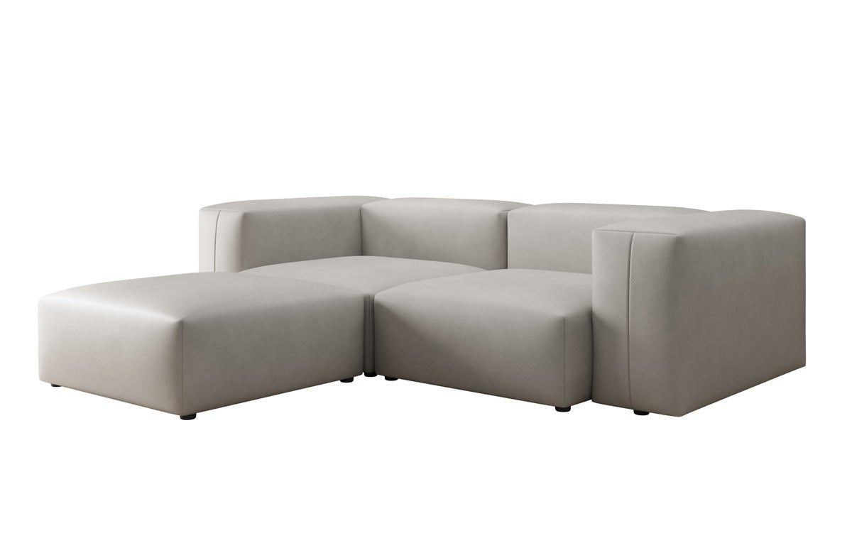 Dizajnérska L pohovka Snug Mini v pravom koži