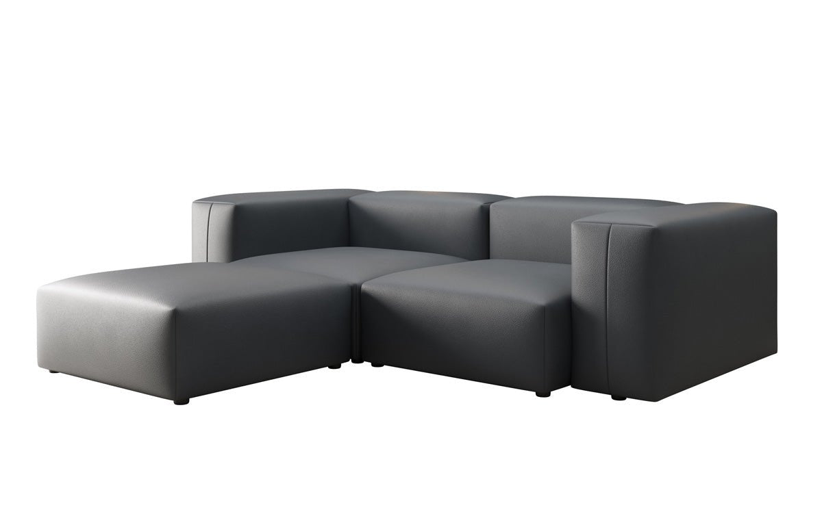 Dizajnérska L pohovka Snug Mini v pravom koži