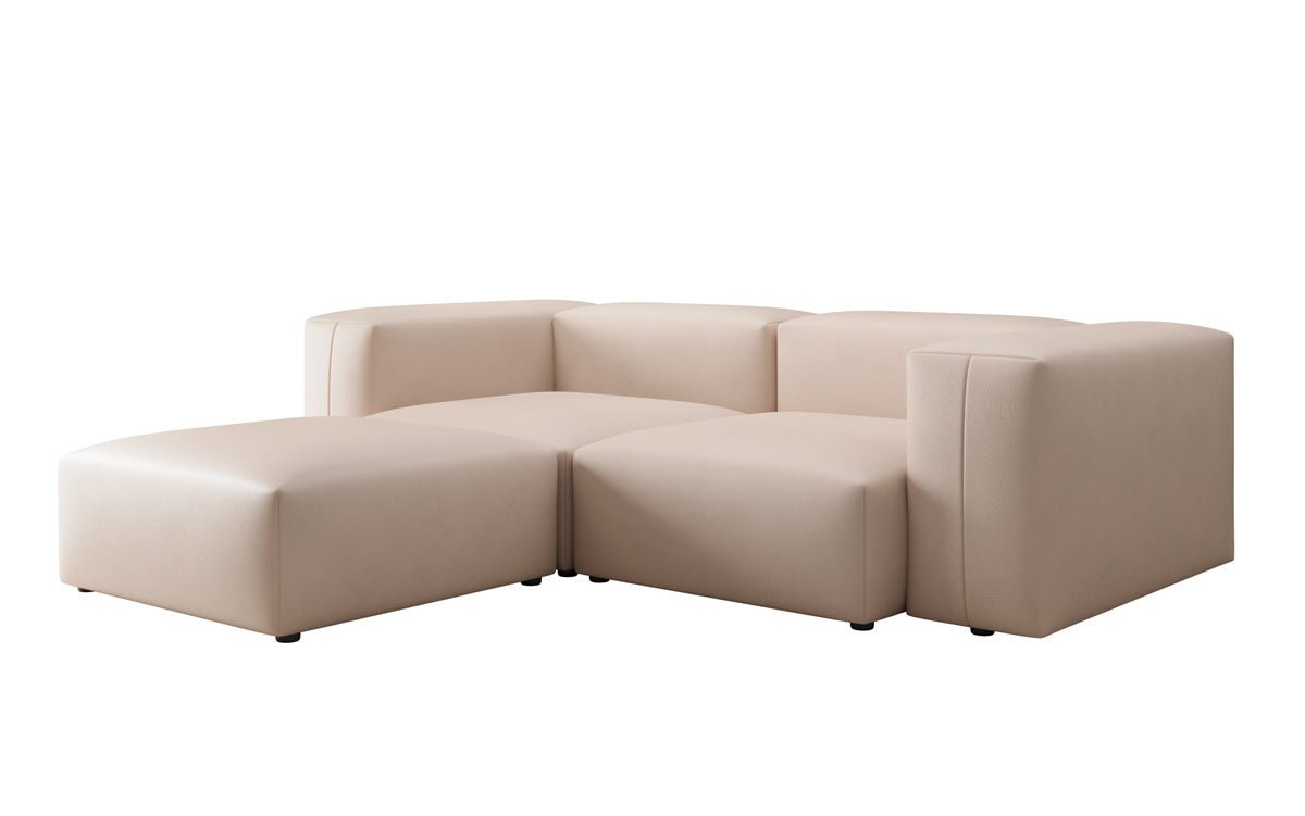 Dizajnérska L pohovka Snug Mini v pravom koži