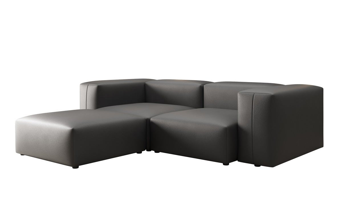 Dizajnérska L pohovka Snug Mini v pravom koži