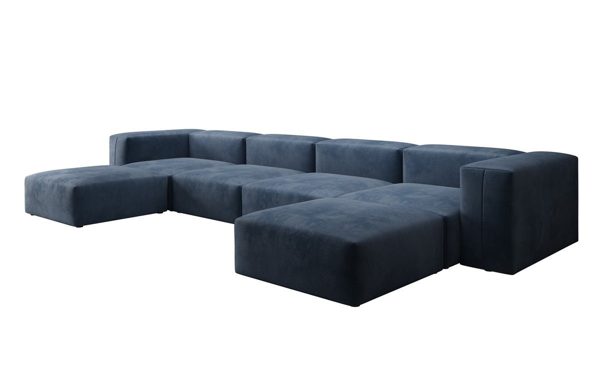 Dizajnérska pohovka U Sofa Snug v zamatovom prevedení