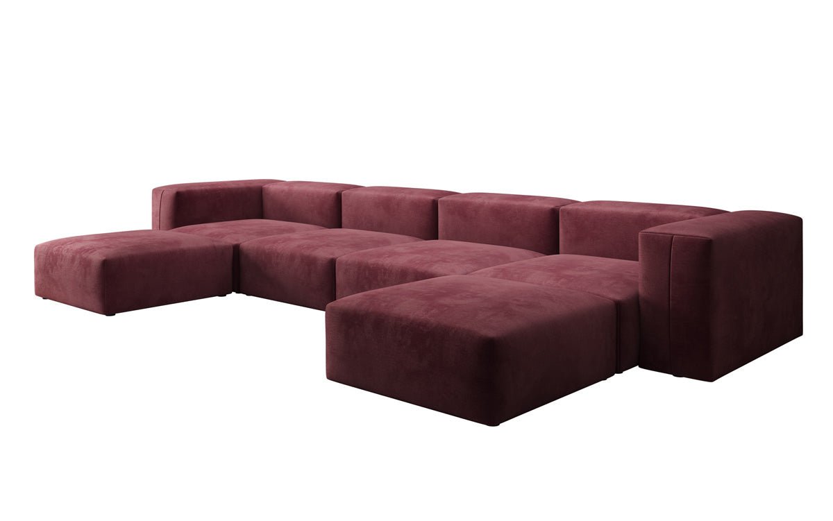 Dizajnérska pohovka U Sofa Snug v zamatovom prevedení