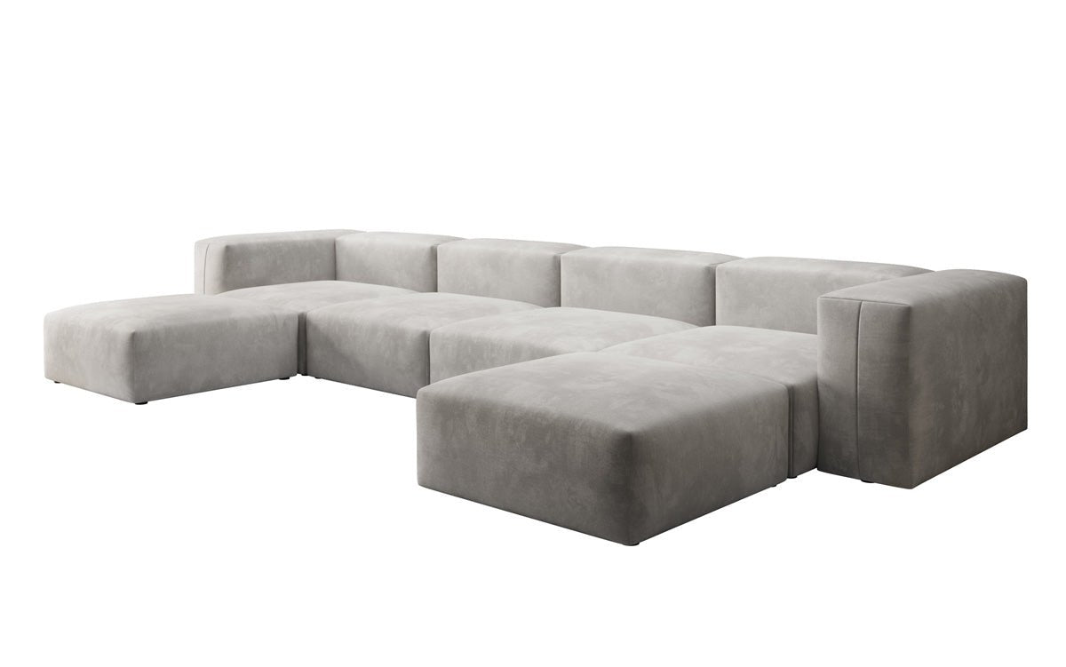 Dizajnérska pohovka U Sofa Snug v zamatovom prevedení