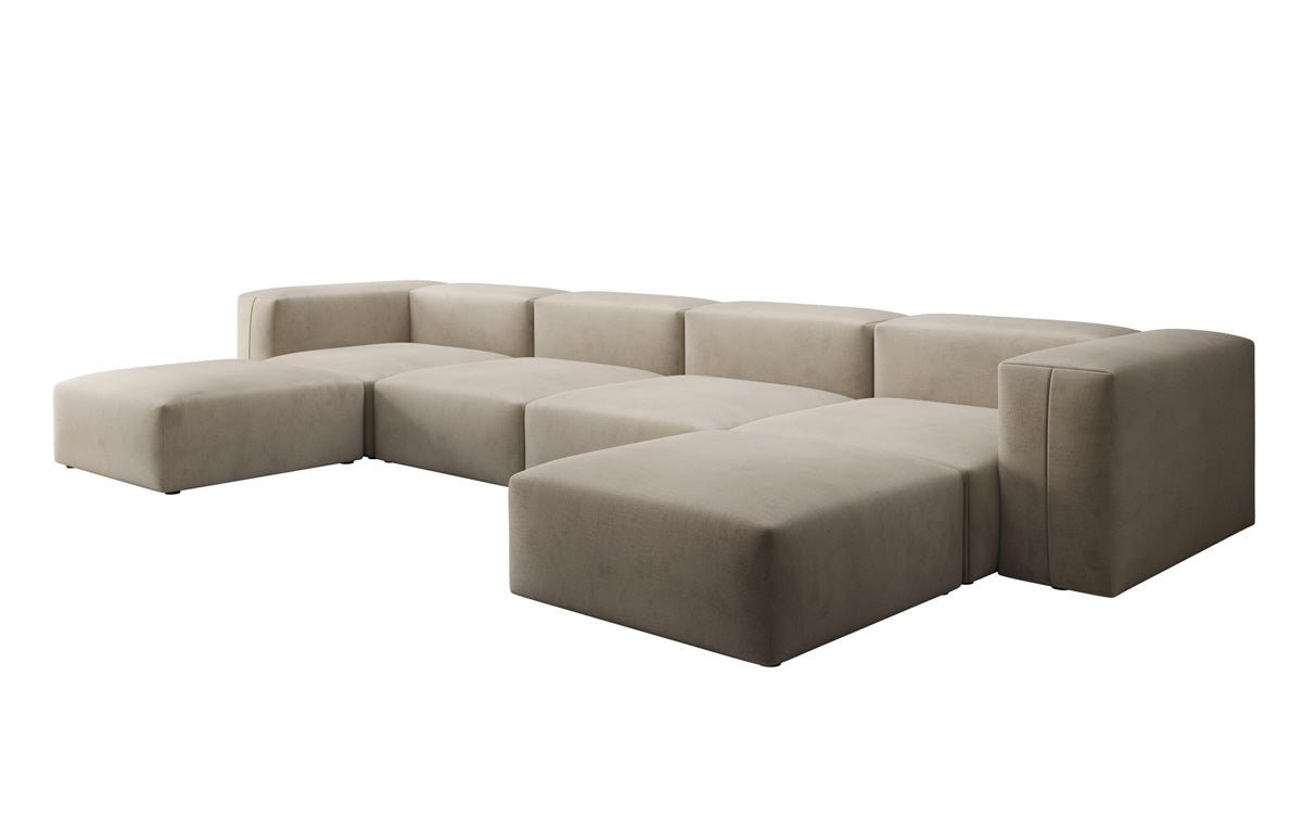 Dizajnérska pohovka U Sofa Snug v zamatovom prevedení