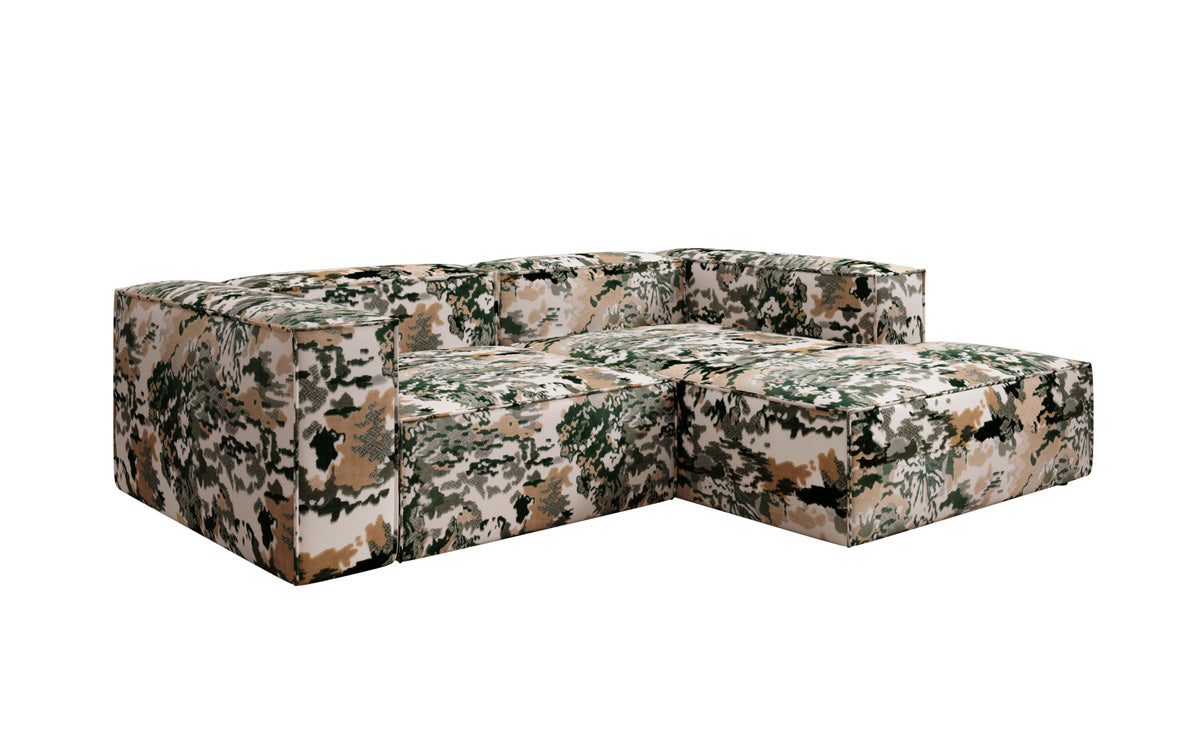 Designer Ecksofa Lesley Mini - Jacquard mit Aquarell-Muster