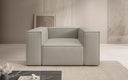 Designer Sofa-Sessel Lesley in Echtleder