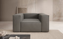 Designer Sofa-Sessel Lesley in Echtleder