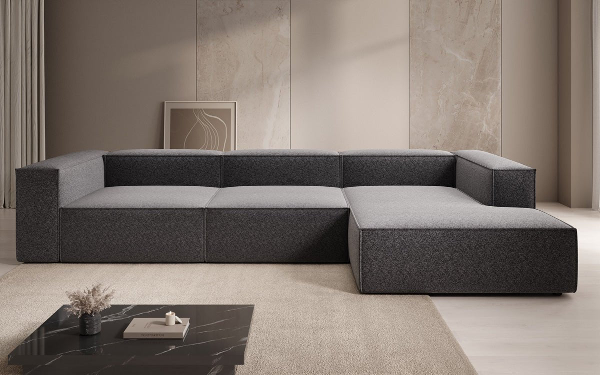 Dizajnová pohovka Lesley L v štruktúrovanej látke