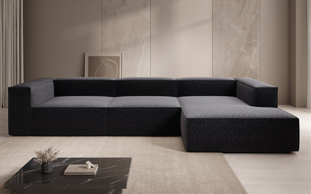 Dizajnová pohovka Lesley L v štruktúrovanej látke