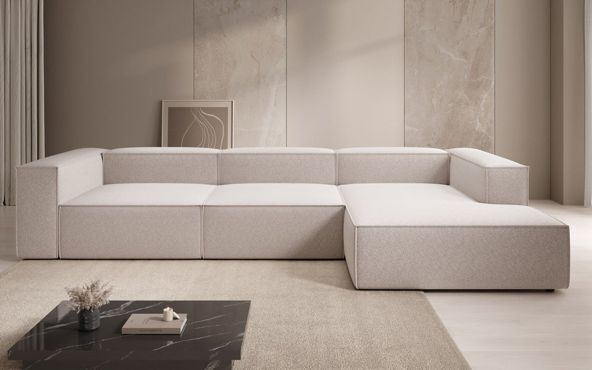 Dizajnová pohovka Lesley L v štruktúrovanej látke