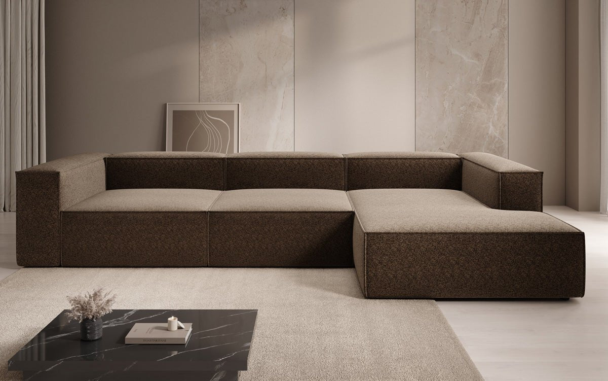 Dizajnová pohovka Lesley L v štruktúrovanej látke