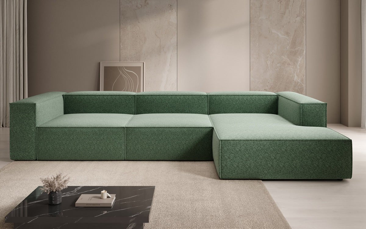 Dizajnová pohovka Lesley L v štruktúrovanej látke