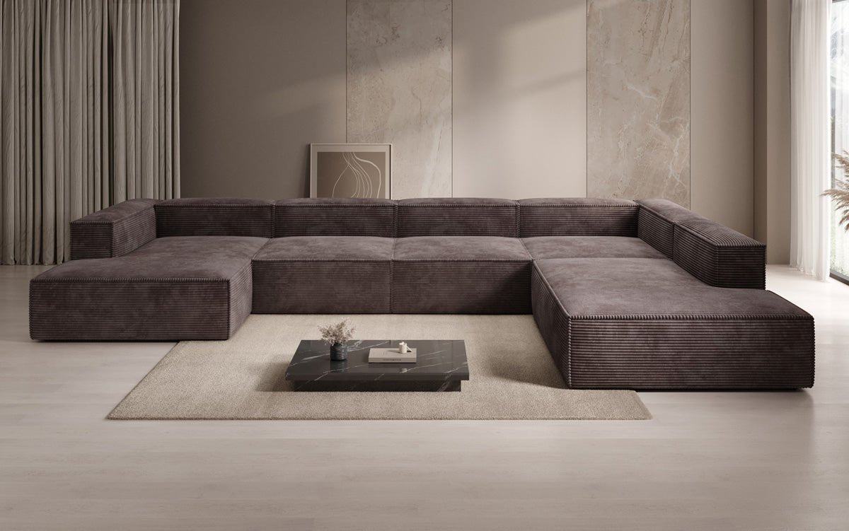 Designer Sofa Lesley U XXL in Cord