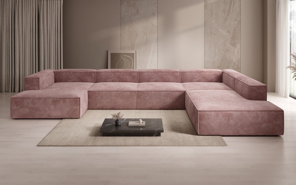 Designer Sofa Lesley U XXL in Cord