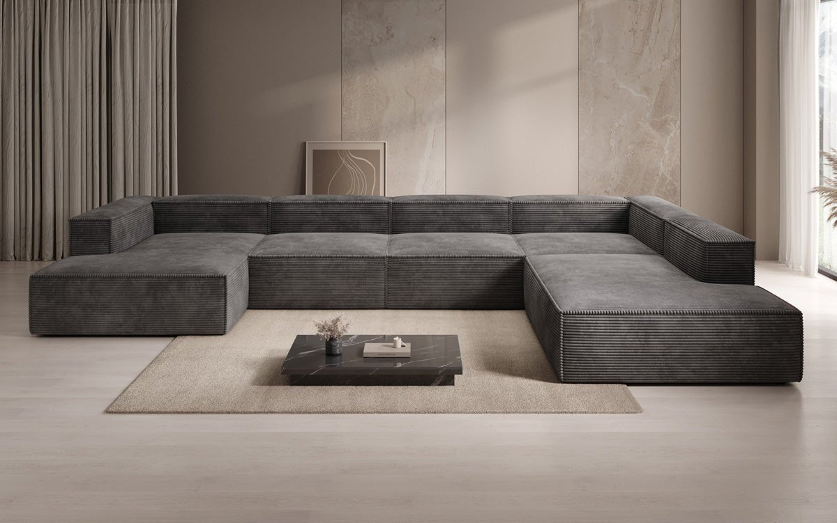 Designer Sofa Lesley U XXL in Cord