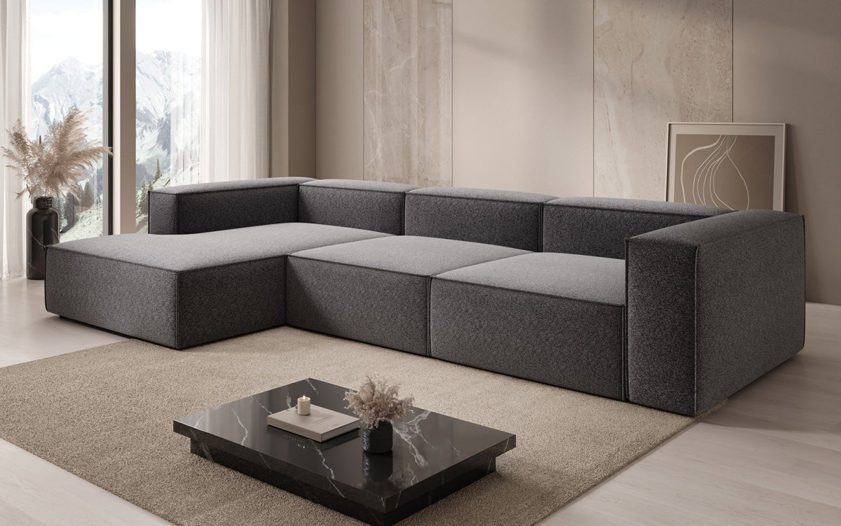 Dizajnová pohovka Lesley L v štruktúrovanej látke