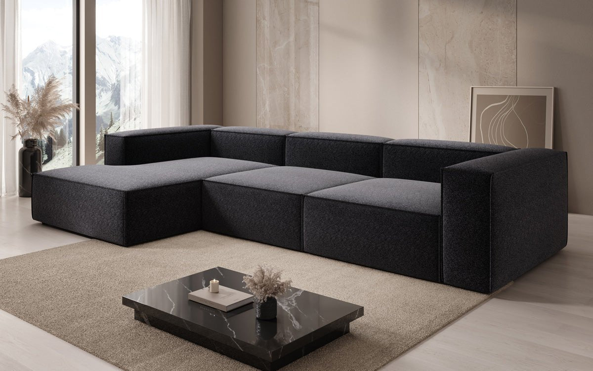 Dizajnová pohovka Lesley L v štruktúrovanej látke