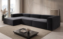 Designer Ecksofa Lesley in Strukturstoff