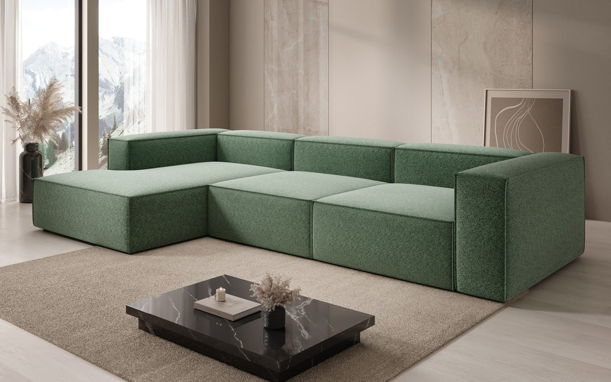 Dizajnová pohovka Lesley L v štruktúrovanej látke