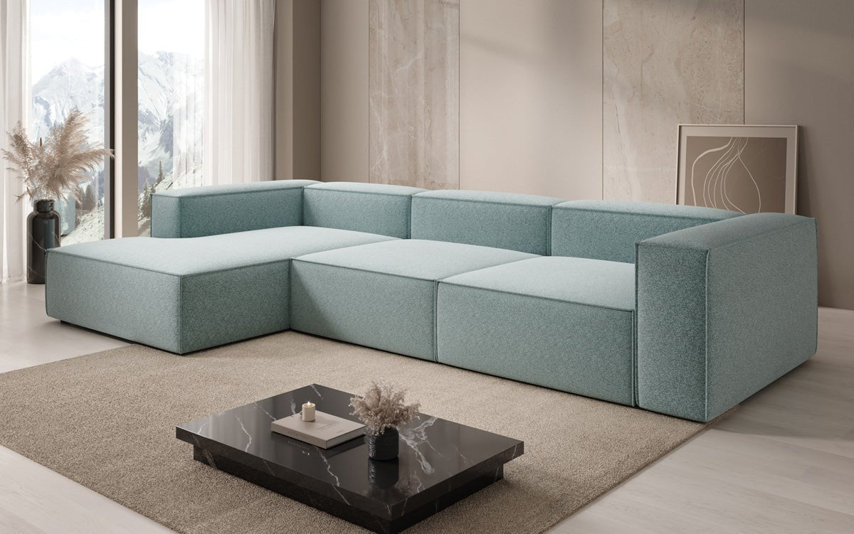 Dizajnová pohovka Lesley L v štruktúrovanej látke