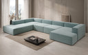 Designer Sofa Lesley U XXL in Strukturstoff