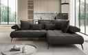 Designer Ecksofa Sydney Samt mit elektrischer Schlaffunktion