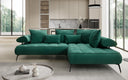Designer Ecksofa Sydney Samt mit elektrischer Schlaffunktion
